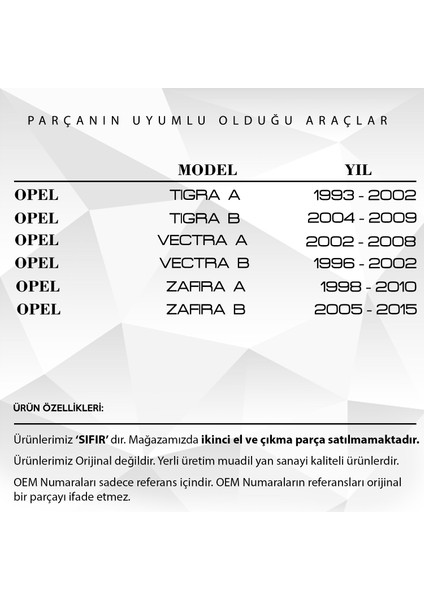 Opel Astra G, H, Corsa B, C Için Tavan Anten Çubuğu