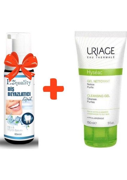 E2'quality Diş Köpük + Uriage Hyseac Nettoyant Cleansing Gel 150 ml