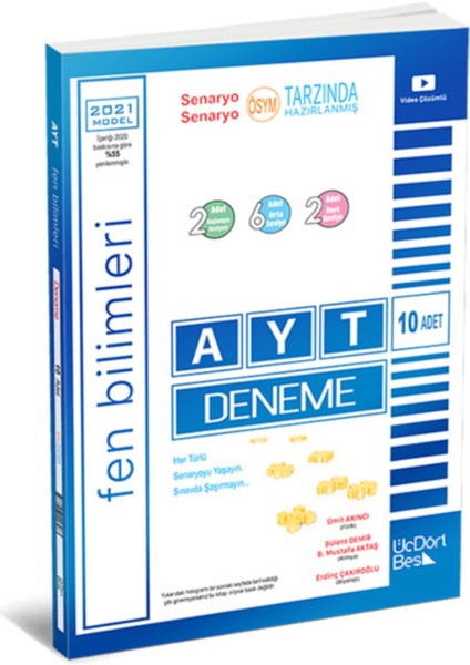 Üçdörtbeş AYT Fen Bilimleri 10 Deneme 2021