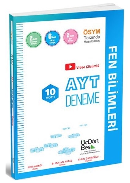Üçdörtbeş AYT Fen Bilimleri 10 Deneme 2021