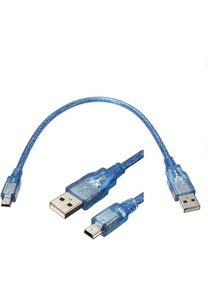 Mini USB Mp3 Mp4 Şarj ve Data Kablosu 30 cm Harici HDD Kablosu