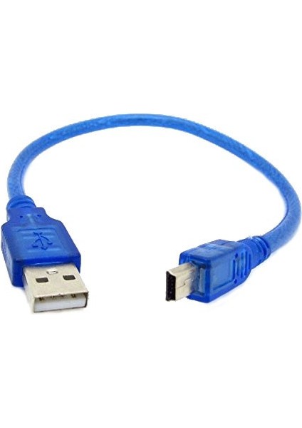 Mini USB Mp3 Mp4 Şarj ve Data Kablosu 30 cm Harici HDD Kablosu