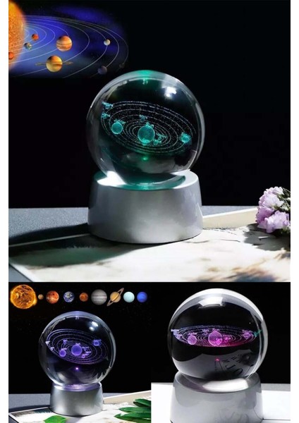 Işıklı Cam Küre Güneş Sistemi Saat Pilli fiyatları
