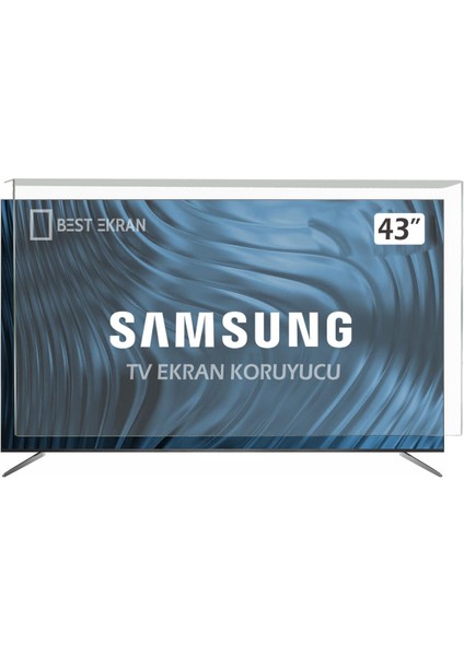 Samsung 43TU8000 Tv Ekran Koruyucu - Samsung 43" Inç Tv Ekran Koruyucu Şeffaf Paneli