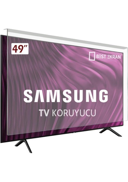 Samsung 49NU8000 Tv Ekran Koruyucu - Samsung 49" Inç Tv Ekran Koruyucu Şeffaf Paneli