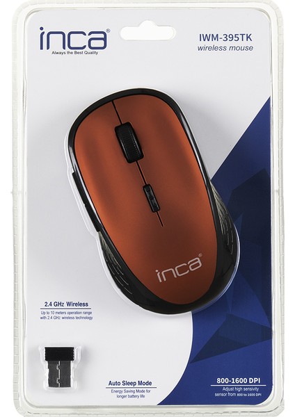 IWM-395TK 1600DPI Kırmızı Wireless Mouse