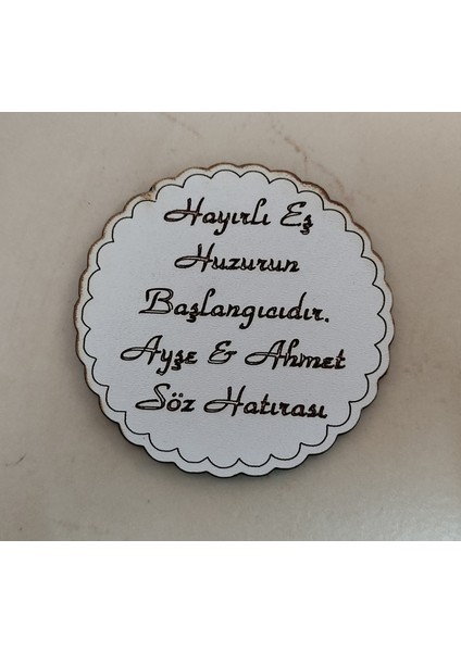 6 cm Magnet Söz Nişan Nikah Düğün 10 Adet