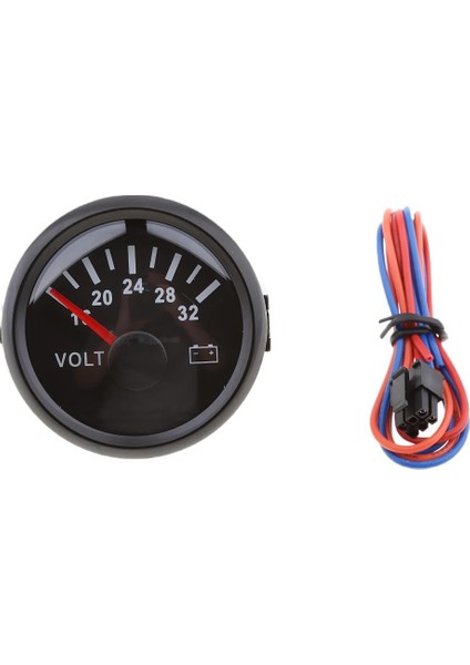 2 '' 52MM Paslanmaz Çelik Tekne Voltmetre Deniz Tekne Yat Siyah Için 16-32 V (Yurt Dışından)