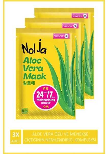 Nolja Aloe Vera Maske 3 Adet