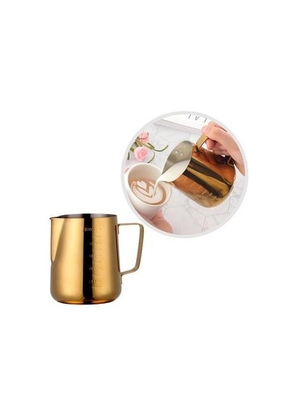 1 Adet Paslanmaz Çelik Sürahi Kahve Frothing Sürahi Çekme Çiçek Fincanı Cappuccino Süt Pot Espresso Kupası Latte Sanat Süt Froother Sürahi | Kupalar | Kupalar