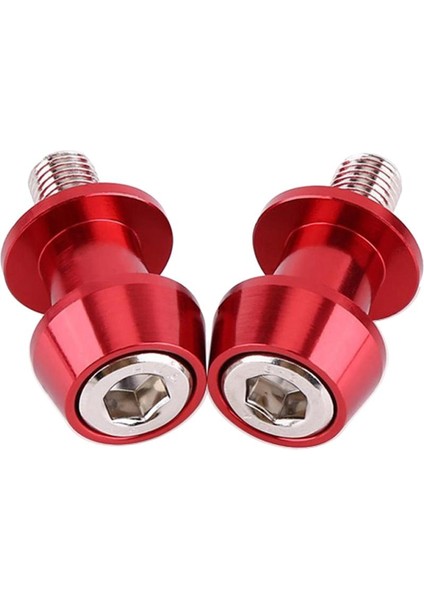 2x 8mm Swingarm Kaydırıcılar Kawasaki ZX10R 2011-2014 Z1000 (2014+) - Kırmızı (Yurt Dışından)