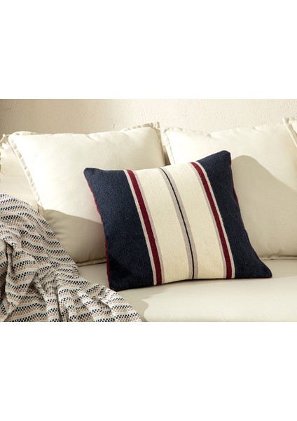 Raina Dokuma Kırlent Kılıfı 45 x 45 cm Lacivert