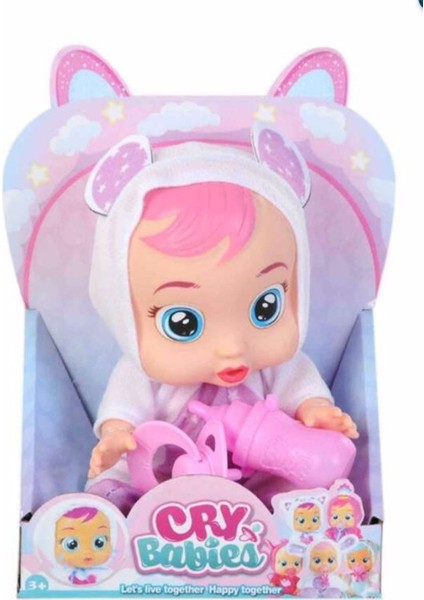 Cry Babies Sesli Emzikli Biberonlu Oyuncak Et Bebek