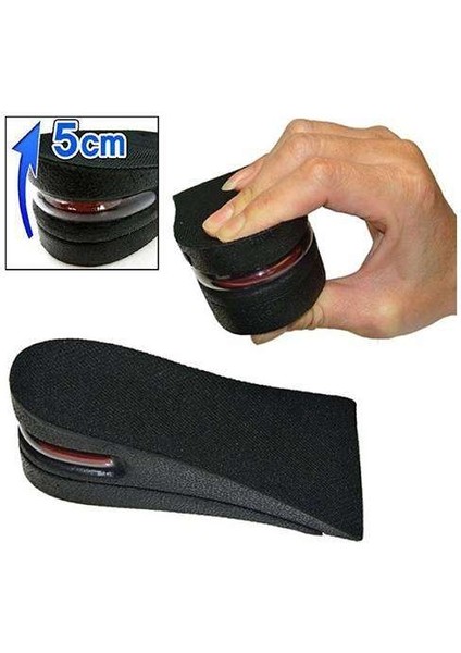 Hava Yastıklı Tabanlık (5 Cm) (Siyah)