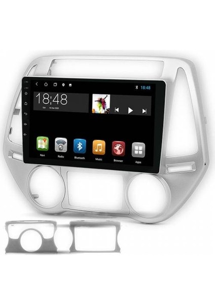 Nakamachi Hyundai I20 2008-2013 Android Sistem Carplay Desteklimultimedia Navigasyon Teyp