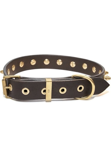 CecePet Thor Handmade Deri Köpek Tasması Kahverengi M (36-45CM) Cl-Th-Br-M