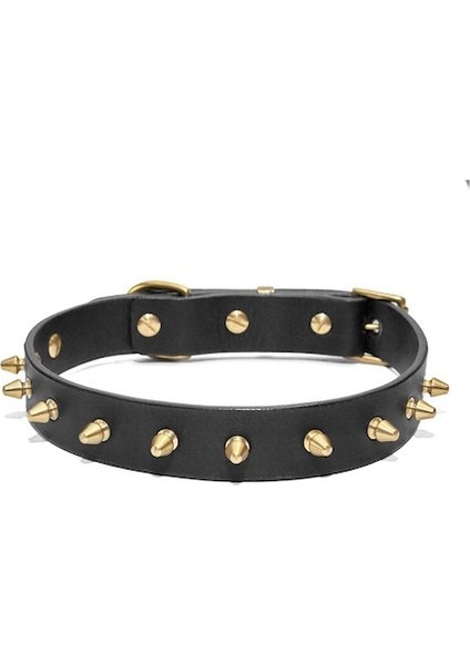CecePet Thor Handmade Deri Köpek Tasması Siyah M (36-45CM) Cl-Th-Bl-M