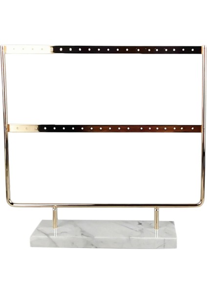 Minimalist Mermer Taban Takı Kulesi Raf Organizatör Küpe Ekran Standı 2 Tier Beyaz Baz (Yurt Dışından) fiyatları