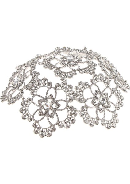 Işıltılı Rhinestone Tiaras Şapka Kristal Çiçek Headdress Gelin Saç Aksesuarı (Yurt Dışından) modelleri
