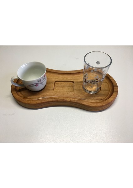 Ahşap Kahve Sunum Tabağı