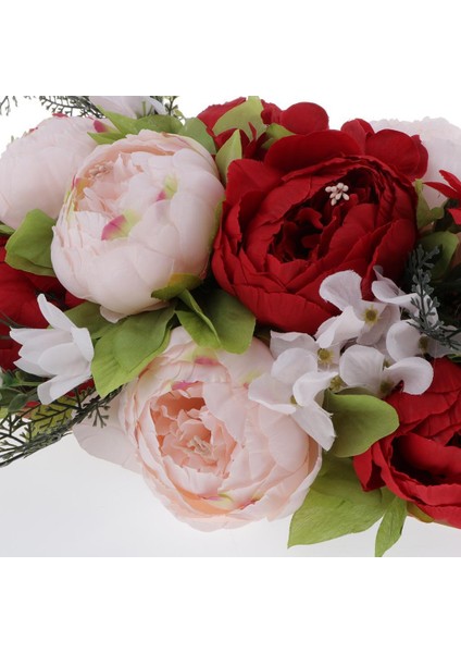 Hayat Benzeri Simülasyon Çiçek Yaprağı Gelin Ev Bahçe Centerpieces Süsleri Kırmızı (Yurt Dışından) modelleri