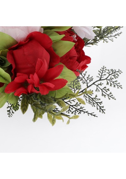 Hayat Benzeri Simülasyon Çiçek Yaprağı Gelin Ev Bahçe Centerpieces Süsleri Kırmızı (Yurt Dışından) fırsatları
