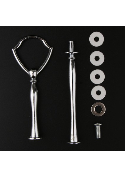 2 Katmanlı Metal Kek Stand Tutucu Merkezi Tutma Donanım Kafa Aksesuarları Gümüş (Yurt Dışından) modelleri