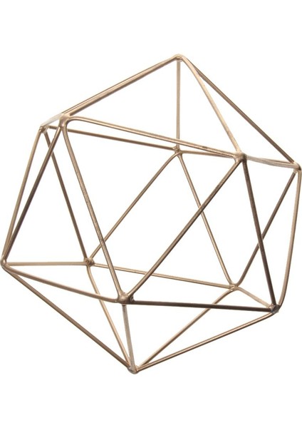 Vintage Metal Pirinç Tilland. Hava Bitki Rafı Geometrik Ekici Ev Dekorasyonu E Bakır 11.5 x 11 x 14CM (Yurt Dışından)
