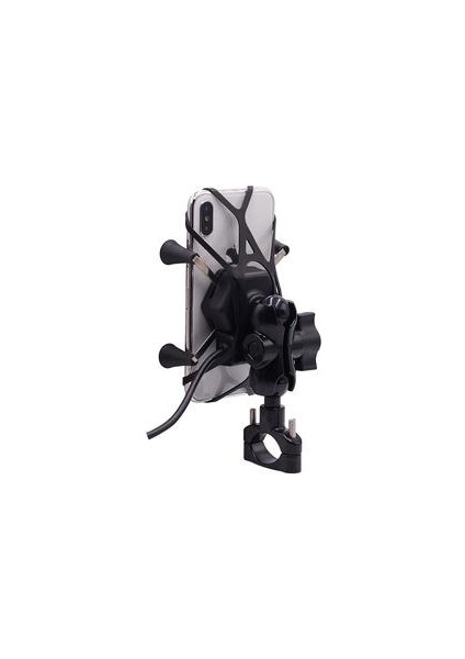 Motosiklet Telefon Tutucu Standı USB Şarj Telefonu ile Standı Moto 3,5 6.0 Inç Cep Telefonu Mount Için Arka Görüntü Aynası Gidon Braketi (Yurt Dışından) modelleri