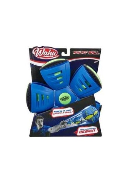 (Flat Ball) Orijinal, Dönüşebilen Uçan Frizbi Disk ve Eğlence Topu, Mavi 5+ Yaş