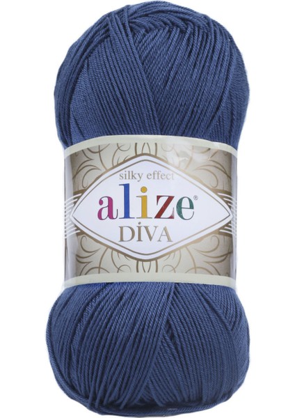 5 Adet Diva Merserize Ince Ip Yazlık Bikini Bustiyer Bluz Örgü Ipi 279 Gece Mavisi