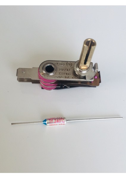 Karaca Tost Makinesi Termostatı ve Sigortası Mil Uzunluğu 2 5 cm 220 Volt + Termistör ( Sigorta )