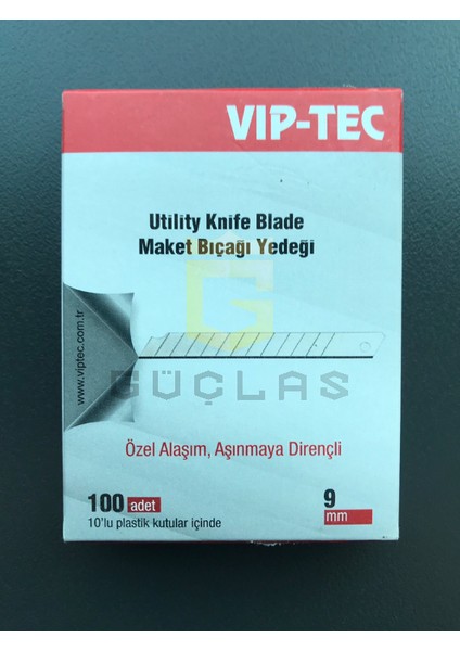 Viptec Dar Maket Bıçağı Yedeği - Ucu 10'lu Paket 100 Adet