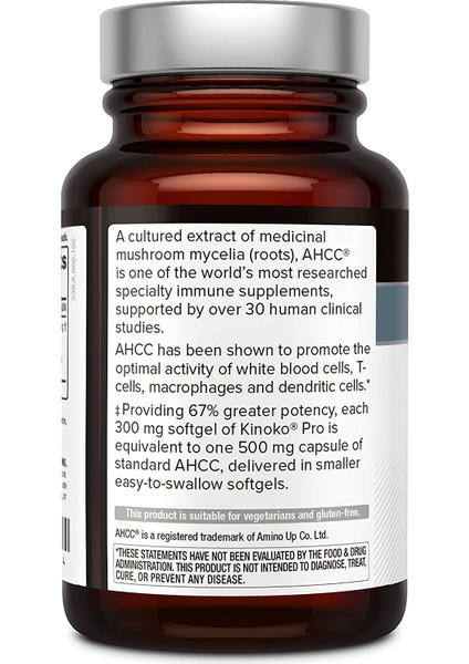Premium Kinoko Ahcc 60 Tablet Soft Geil - modelleri