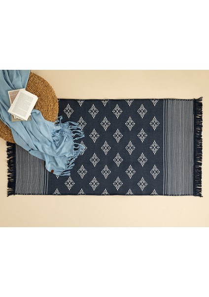 Nava Dokuma Kilim 60 x 100 cm Lacivert