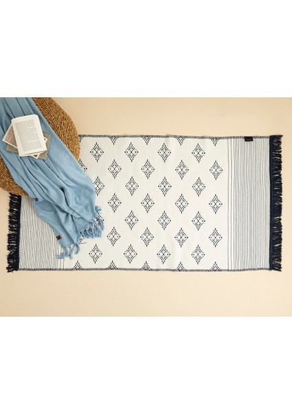 Nava Dokuma Kilim 60 x 100 cm Lacivert