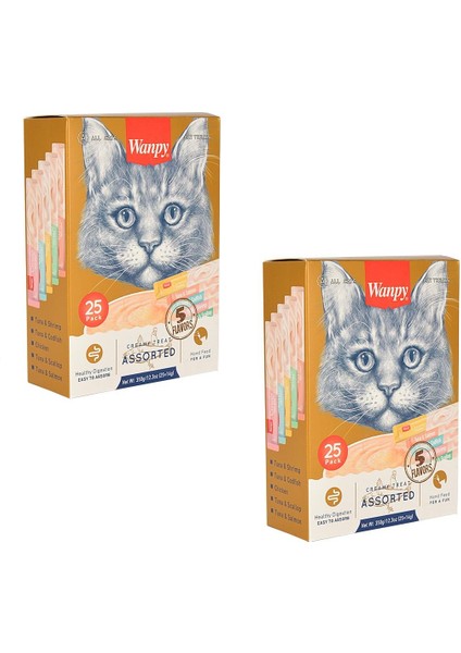 Kedi Ödül Çubuğu Sıvı Karışık Paket 25 Adet 14 gr (2 Adet)