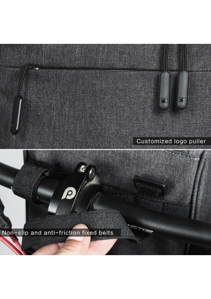 Rhinowalk Bisiklet Ön Çantası Büyük Kapasiteli Çok Fonksiyonlu Saplı Çanta Katlanır Bisiklet Elektrikli Bisiklet Torbası Koyu Gri (Yurt Dışından) fırsatları