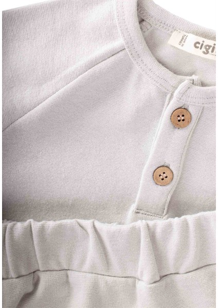 Reglan Kol Patlı Erkek Basıc Takım Kırık Beyaz