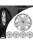 Fiat Egea 14 Inç Jant Kapağı Amblemli Gri 4'lü Set 140 3