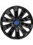 Ford Fiesta 16 Inç Jant Kapağı Amblemli Piano Black 4'lü Set 213 2