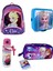 Disney Frozen Elsa Simli Üç Bölmeli Ilkokul Çantası 4 Parça Set 1