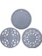 3 Adet Nefis Hollow Oyma Isıya Dayanıklı Yalıtım Placemat Kaymaz Yemek Masası Mat Coaster Set Sofra Ped Mutfak Için | Mats pedler (Gri) (Yurt Dışından) 1