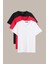 Erkek Çok Renkli T- Shirt Regular Fit Rahat Kesim V Yaka 3'lü Basic Tişört Paketi 1