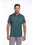 Yeşil Regular Fit Pamuk Basic Polo Yaka Tişört 2