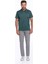 Yeşil Regular Fit Pamuk Basic Polo Yaka Tişört 4