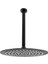 Ankastre Duş Başlığı Borulu Oval Slim Metal Ø25 cm Tavandan Siyah 1