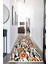 Dijital Baskılı Kaymaz Taban Yıkanabilir Modern Desenli Koridor Halısı Yolluk NHU-HS-359 1