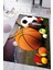 Dijital Baskılı Kaymaz Tabanlı Yıkanabilir Basketbol Toplu Çocuk Odası Halısı NHÇ-HP-778 1