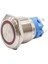 19A-P1Z-E 19MM Düz Anahtarlı Işıklı Metal Buton - Kırmızı 1